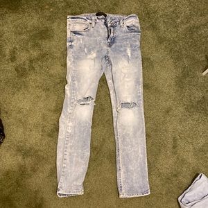 Blue skinny jeans